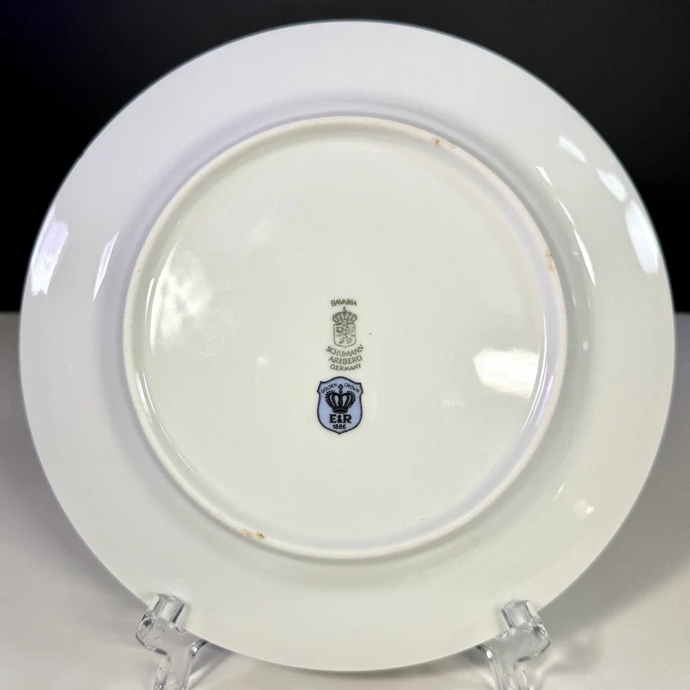 VTG Schumann Bavaria Song Bird Salad Plates Porcelain Arzberg Germany Set of 4